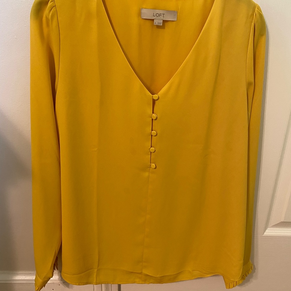Yellow LOFT blouse